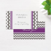 グレーパープルシェブロン結婚式の引き出物ラベル (デスク)