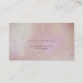 グレーパープル赤面バレエピンクバタフライメタル 名刺 (裏面)