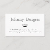 グレーヒップスタープロフェッショナル理容師鋼モダン材 名刺 (裏面)