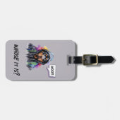 グレーヒップホップロットワイラー ラゲッジタグ (正面横)