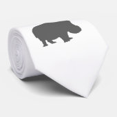 グレーヒッポシルエット ネクタイ (ロール)