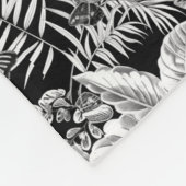 グレーヒューズフローラ毛布と名前をカスタムするモノグラム フリースブランケット (角)