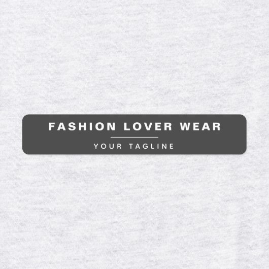 グレービジネスネーム服ブランドファブリックアイロン ラベル (デザイン1)