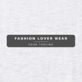 グレービジネスネーム服ブランドファブリックアイロン ラベル (デザイン2)