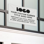 グレービジネスロゴ会社ブランドアウトドアカスタム6 横断幕 (ビルの外側)