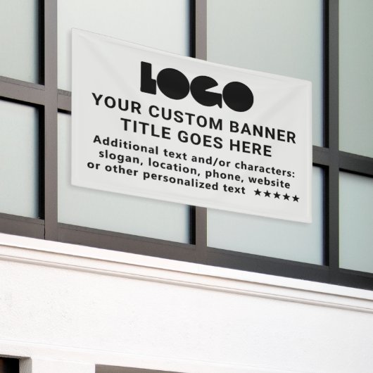 グレービジネスロゴ会社ブランドアウトドアカスタム6 横断幕 (ビルの外側)