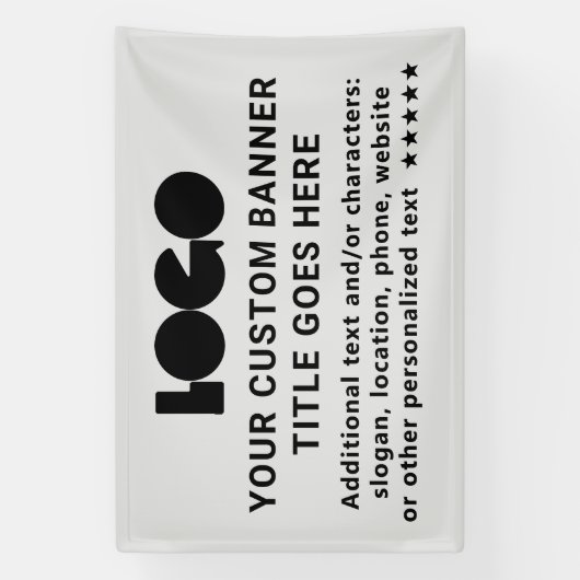 グレービジネスロゴ会社ブランドアウトドアカスタム6 横断幕 (縦)