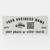 グレービジネスロゴQrコード屋外10'長ビニール 横断幕 (横)