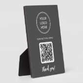 グレービジネスQRコードスキャン私の看板 フォトプラーク (側面)