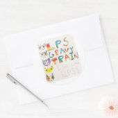 グレービートレインステッカー ラウンドシール (封筒)