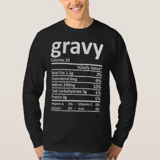 グレービー栄養の事実感謝クリスマスフード Tシャツ