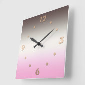 グレーピグラデーションンク スクエア壁時計 (傾斜)