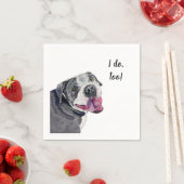 グレーピットブルドッグカスタムカクテルナプキン スタンダードカクテルナプキン (インサイチュ)