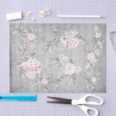 グレーピンクのフローラミュージックシート 薄葉紙 (クラフト)