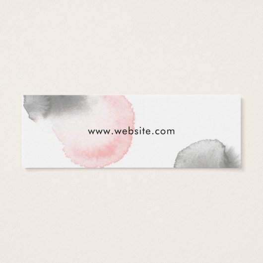 グレーピンクの水の色スプラッシュホワイト価格モダンラベル (裏面)