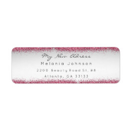 グレーピンクグリッターニューアドレスデリケート ラベル