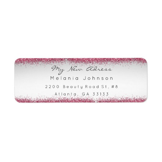 グレーピンクグリッターニューアドレスデリケート ラベル (正面)
