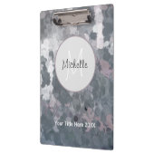 グレーピンクサークルモダントレンディーモノグラム クリップボード (左)