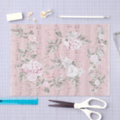 グレーピンクフラワーズミュージックシート 薄葉紙 (クラフト)