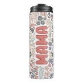 グレーピンクボホフラワーズ3Dエフェクトママ タンブラー (正面)