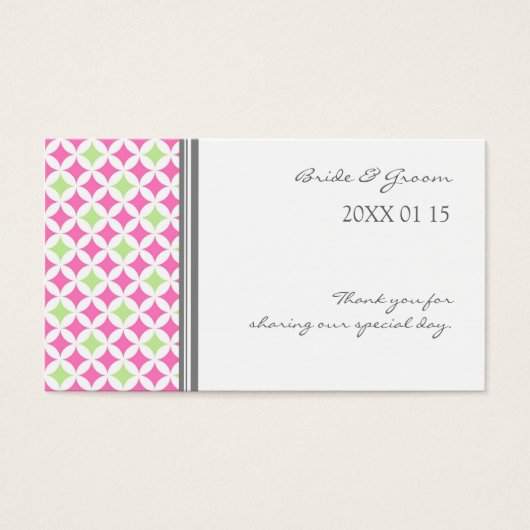 グレーピンクライム結婚式の引き出物ラベル (正面)