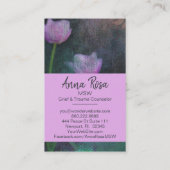 *~*グレーピンクラベンダーチューリップシャビーグランジビーヴィンテージ 名刺 (裏面)