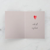 グレーピンクレッドキャットハート愛 カード (内部)