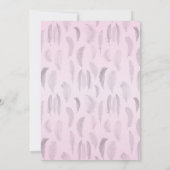 グレーピンク結婚羽 招待状 (裏面)