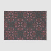 グレーピンク装飾複雑な対称パターン 薄葉紙 (正面)