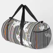 グレーピンスリーウィズフローラ詳細プリントカットソーバッグ ダッフルバッグ (右コーナー)