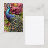 グレーピーコックアートウォーターカラー 名刺 (正面/裏面)