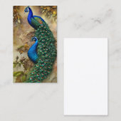 グレーピーコックアートウォーター絵画カラー コーリングカード (正面/裏面)