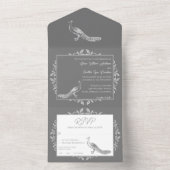 グレーピーコックフローリッシュ オールインワン招待状 (内側)