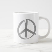 グレーピースサイン ジャンボコーヒーマグカップ (右)