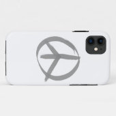 グレーピースサイン Case-Mate iPhoneケース (裏面(横))