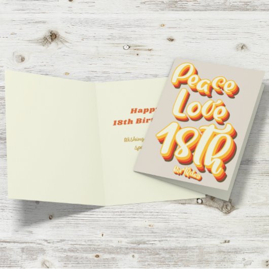 グレーピースラブレトログルーヴィー18ハッピーバースデー カード