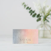 グレーピーチグランジーパグラデーションステル 名刺 (スタンド正面)