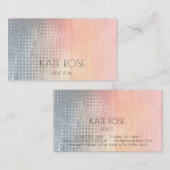グレーピーチグランジーパグラデーションステル 名刺 (正面/裏面)
