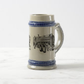 グレーファイアトラック色彩の鮮やか油、ビールシュタイン ビールジョッキ (正面右)