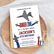 グレーファイタージェット誕生日招待状