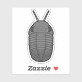 グレーファコップトリロバイト – 先史時代の動物ビニル シール (シート)