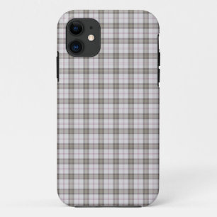 グレーファッションタータンチェック iPhone 11 ケース