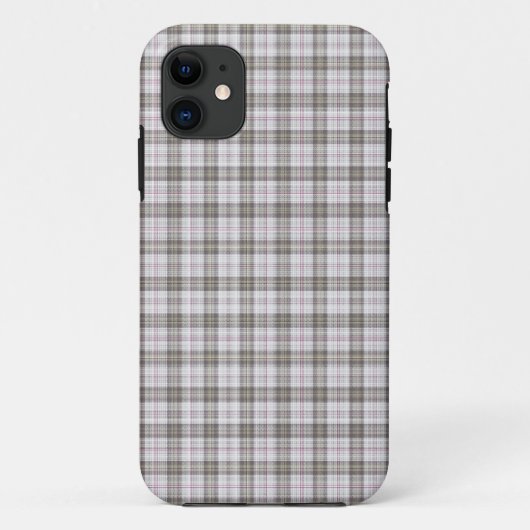 グレーファッションタータンチェック Case-Mate iPhoneケース (裏面)