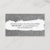 グレーファブリックリネン材 名刺 (裏面)