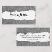 グレーファブリックリネン材 名刺 (正面/裏面)