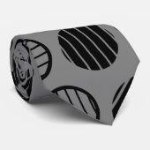 グレーファンキーとブラックのド芸術品を気取ったットストライプのデザイン ネクタイ (ロール)
