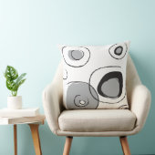 グレーファンキードットデザインレトロ装飾用クッション クッション (椅子)