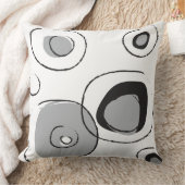 グレーファンキードットデザインレトロ装飾用クッション クッション (ブランケット)