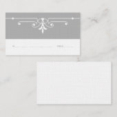 グレーファンシー装飾座席表 プレイスカード (正面/裏面)