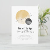 グレーファーストトリップザのまわりにサン誕生日招待状 招待状 (スタンド正面)